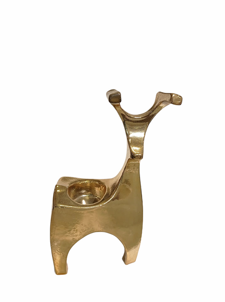 Διακοσμητικό Ελάφι ρεσω Πολυρητίνης Χρυσό 0,10x0,06x0.20