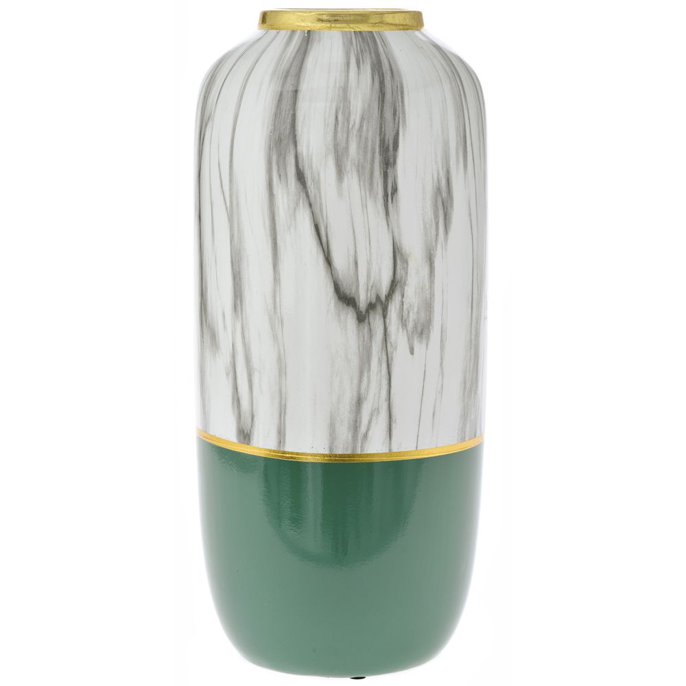 ΚΕΡΑΜΙΚΟ ΛΕΥΚΟ/ΠΡΑΣΙΝΟ ΒΑΖΟ Φ18,50Χ41,50ΕΚ ΜΑΡΜΑΡΟ ΣΧΕΔΙΟ